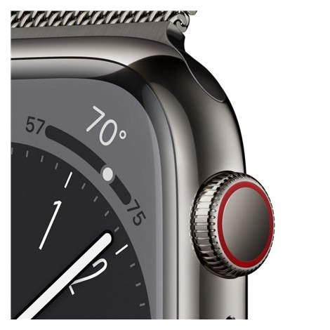 Apple Watch | Series 8 (GPS + Cellular) | Smart watch | Stainless steel | 45 mm | Grey | Apple Pay | 4G | Water-resistant | Dust - 3